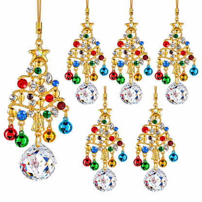 Home Collection Crystal Christmas Tree Ornament Sparkling Hanging Suncatcher Decoration