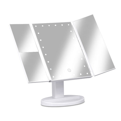 Home Collection Trifold Makeup Mirror with Lights