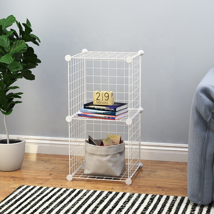 Home Collection 2-Cube Wire Storage Organizer Shelf
