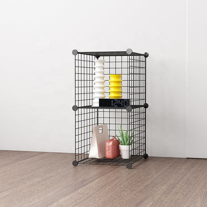 Home Collection 2-Cube Wire Storage Organizer Shelf