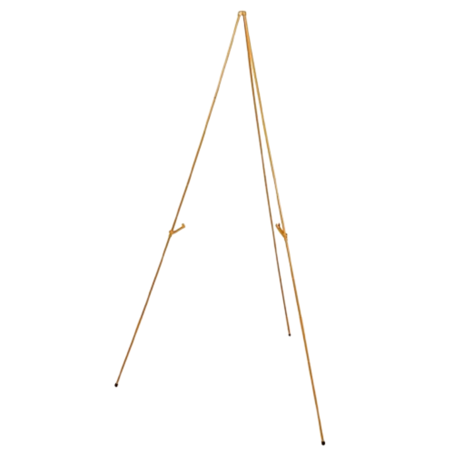 65" Gold Metal Tripod Easel Stand – Collapsible Display Stand with Clip Locks