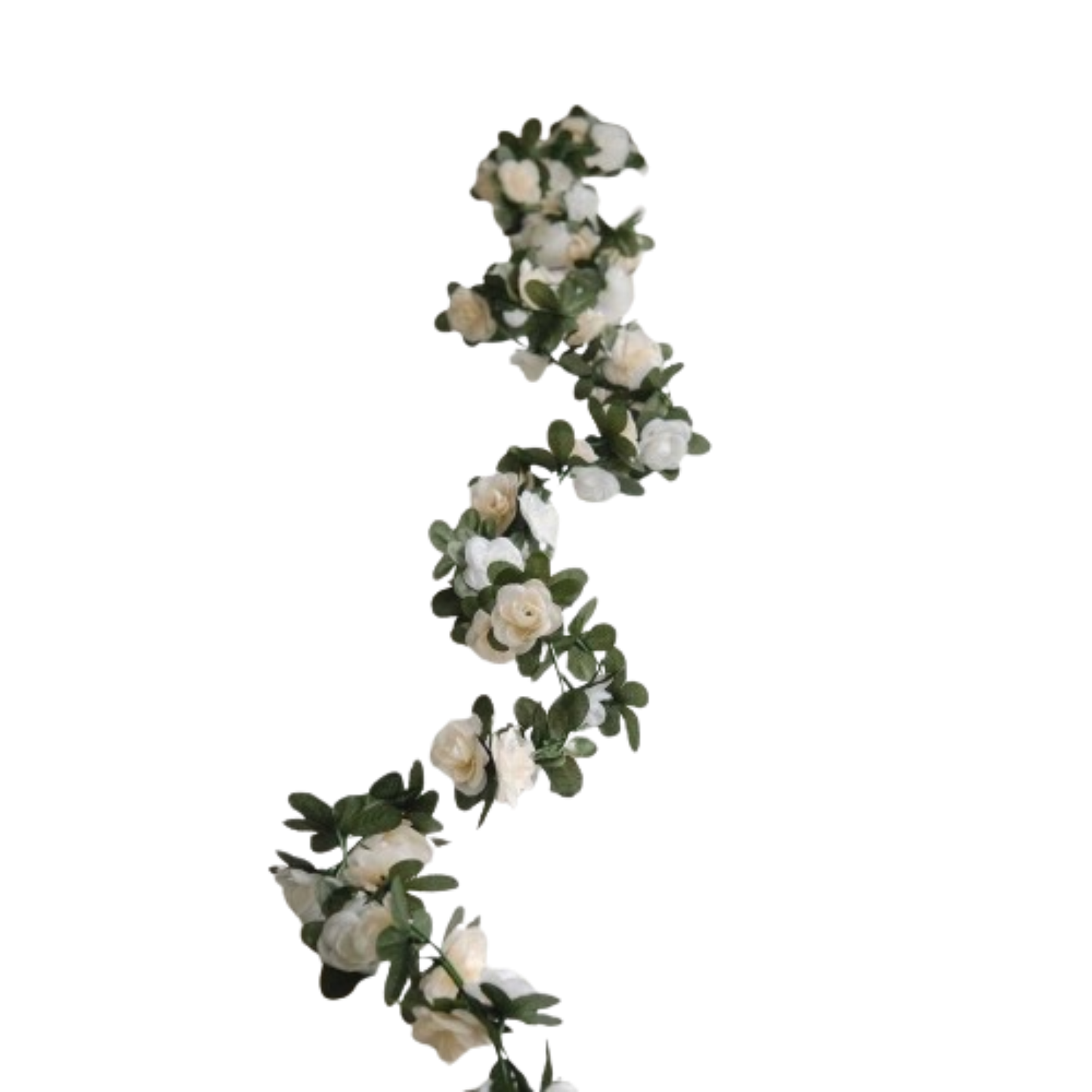 Home Collection 2-Pack 8 ft Silk Artificial Mini Rose Hanging Flower Garlands