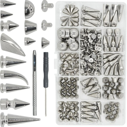 Home Collection 150 Set Silver Punk Spike Rivets Kit