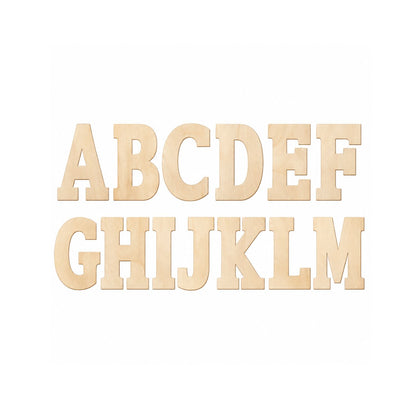 Home Collection 88-Piece Unfinished Wooden Alphabet Letters Set