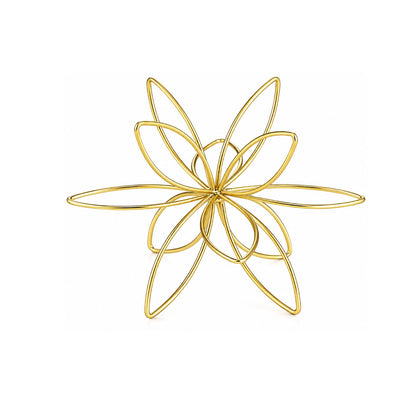 Home Collection Metal Floral Decorative Sphere Abstract Tabletop Sculpture