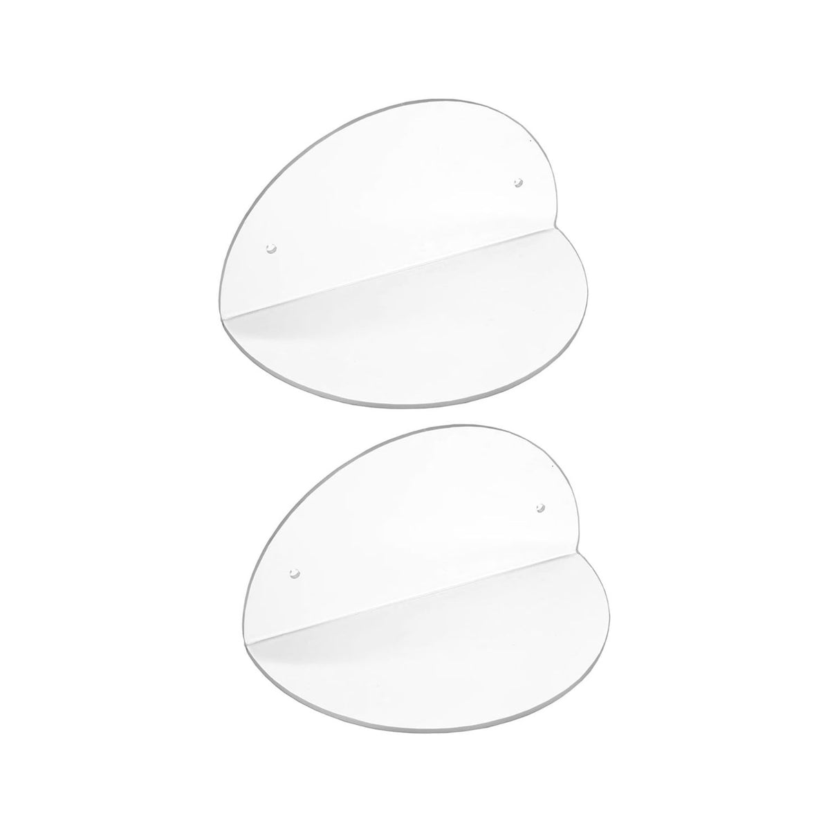 Home Collection Pack of 2 Acrylic Floating Wall Shelves for Home Display 8 Inch