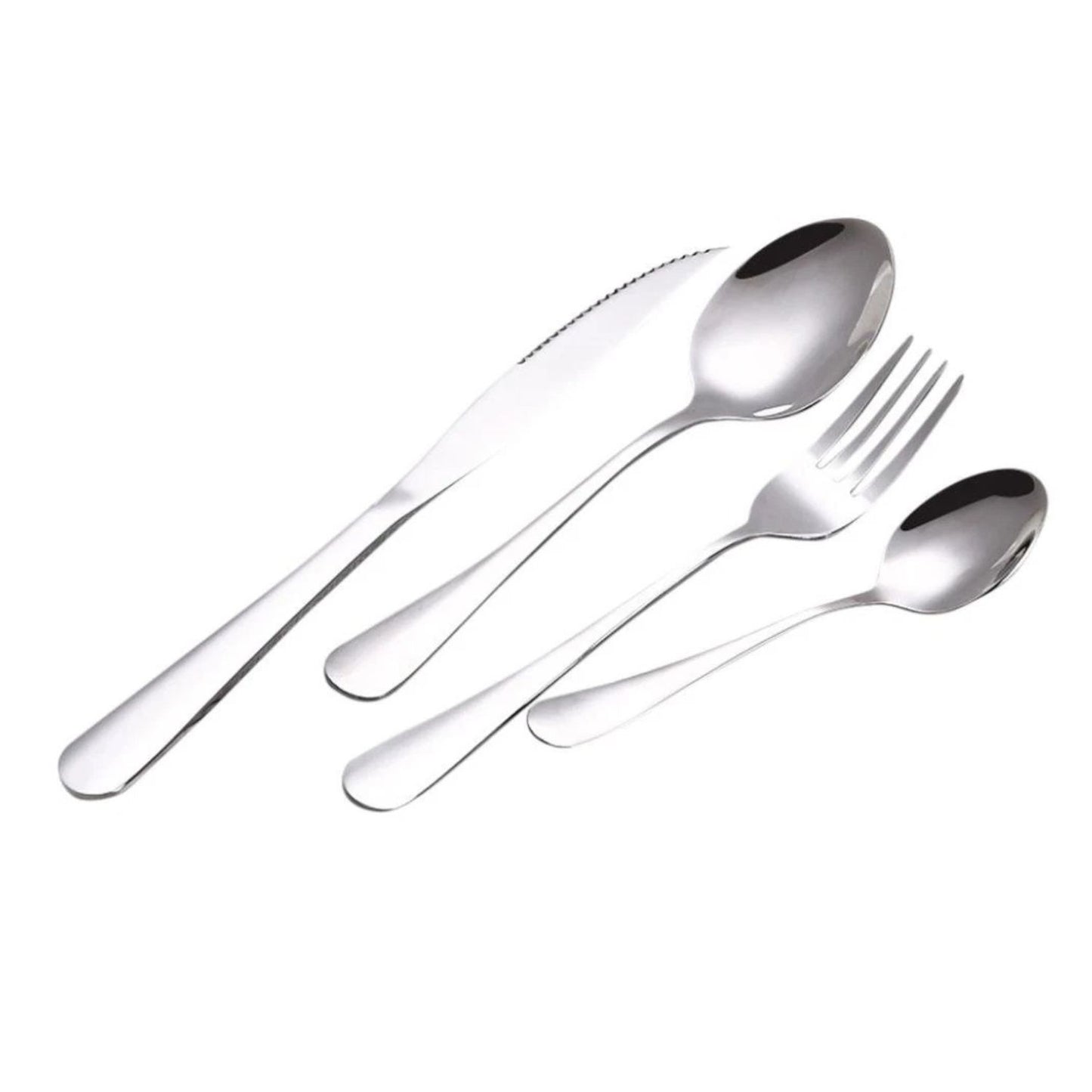 Home Collection Pack of 4 Stainless Steel Flatware Dinnerware Set