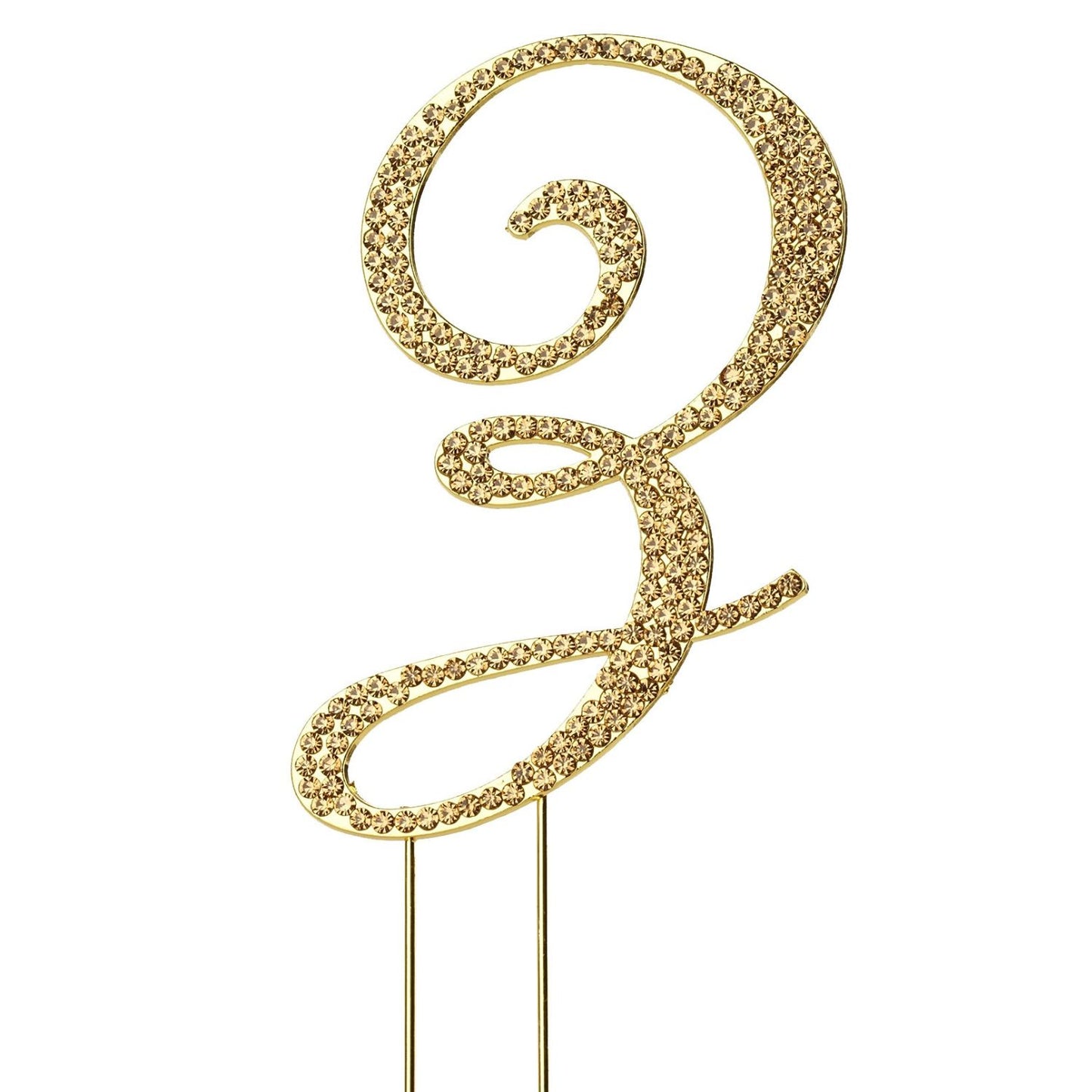 Home Collection Letter Crystal Rhinestone Cake Topper 4.5 Inch