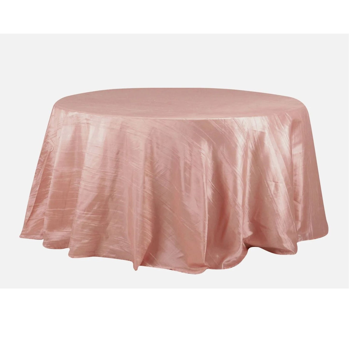 Home Collection Round Crinkled Taffeta Tablecloth 132"