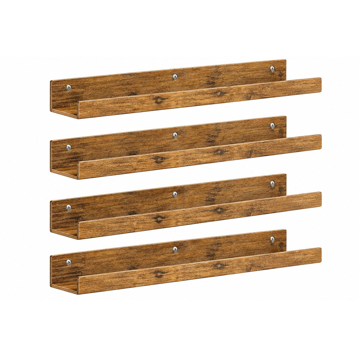 Home Collection Pack of 4 Acrylic Floating Wall Shelves for Display and Organization 15 Inch