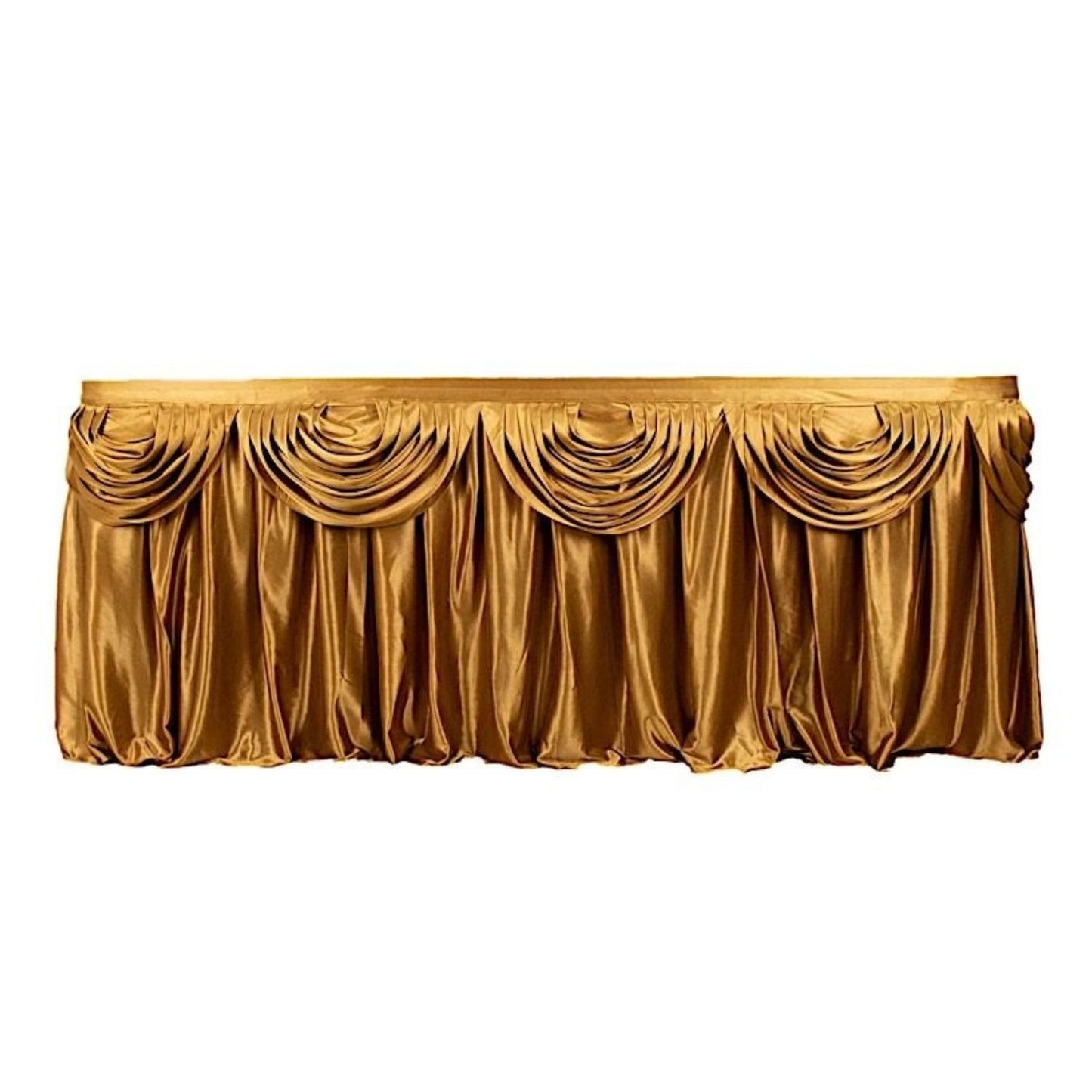 Home Collection Satin Classic Drape Table Skirt 29 Inch