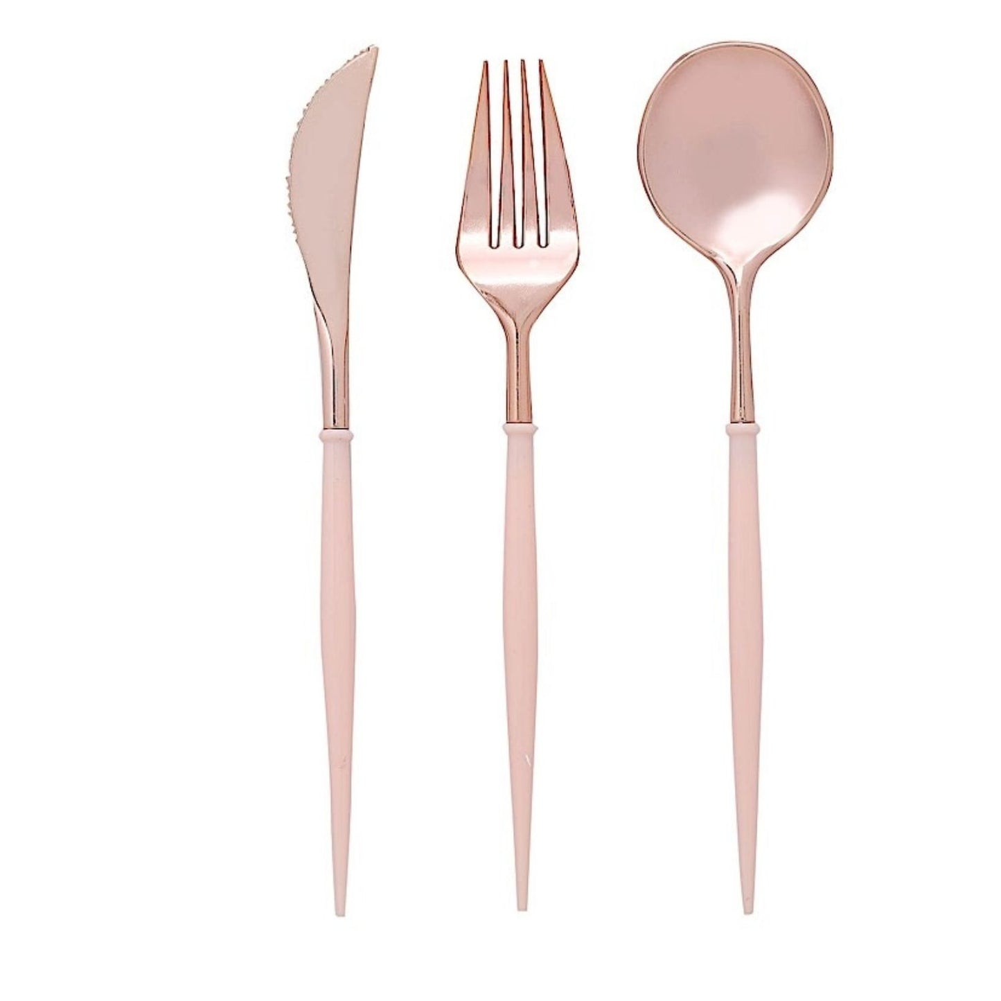 Home Collection Pack of 24 Plastic Cutlery Set Disposable Spoon Fork Knife