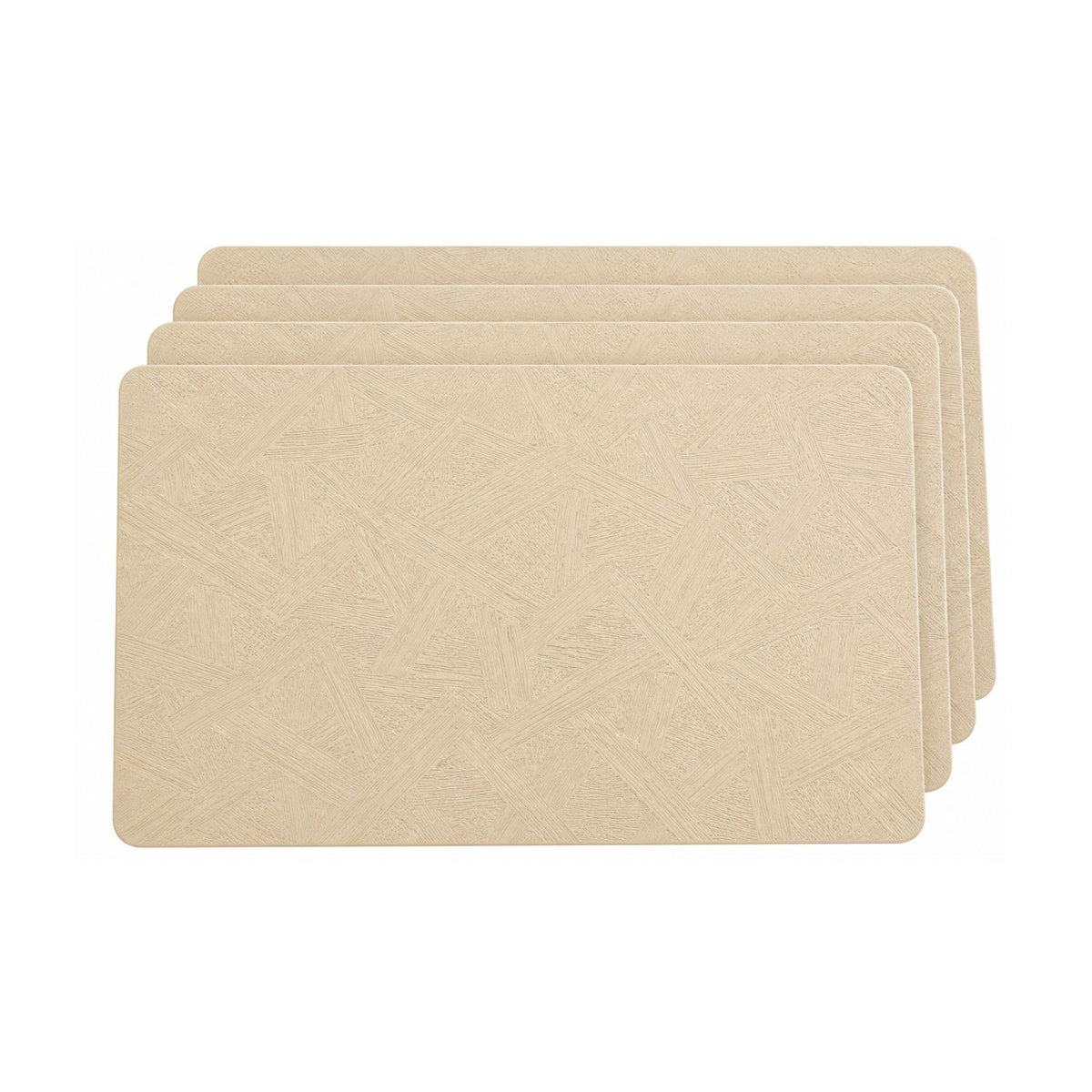 Home Collection Pack of 4 Waterproof Vinyl Leather Placemats Wipeable Dining Table Mats