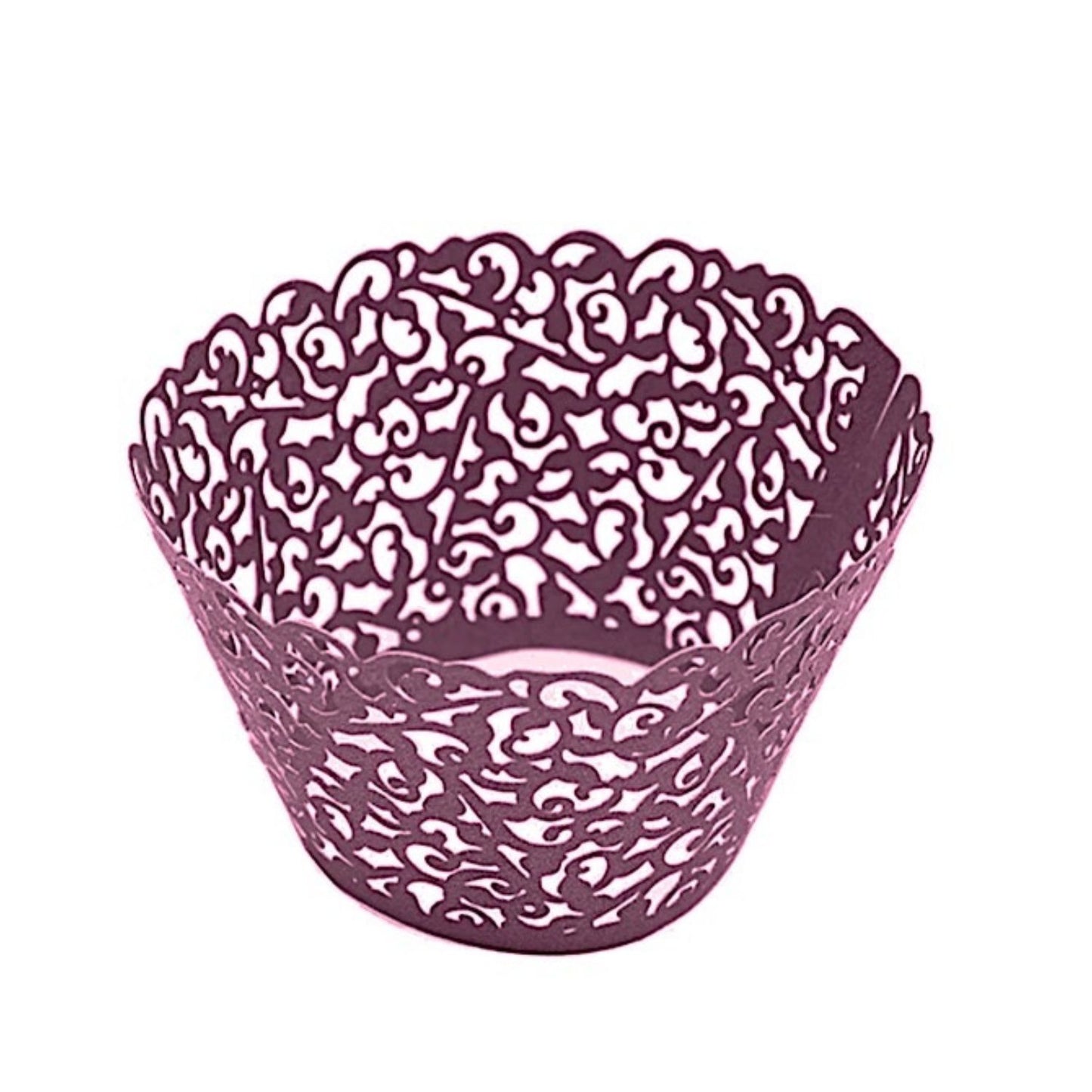 Home Collection Pack of 25 Laser Cut Lace Paper Cupcake Liners Muffin Wrappers