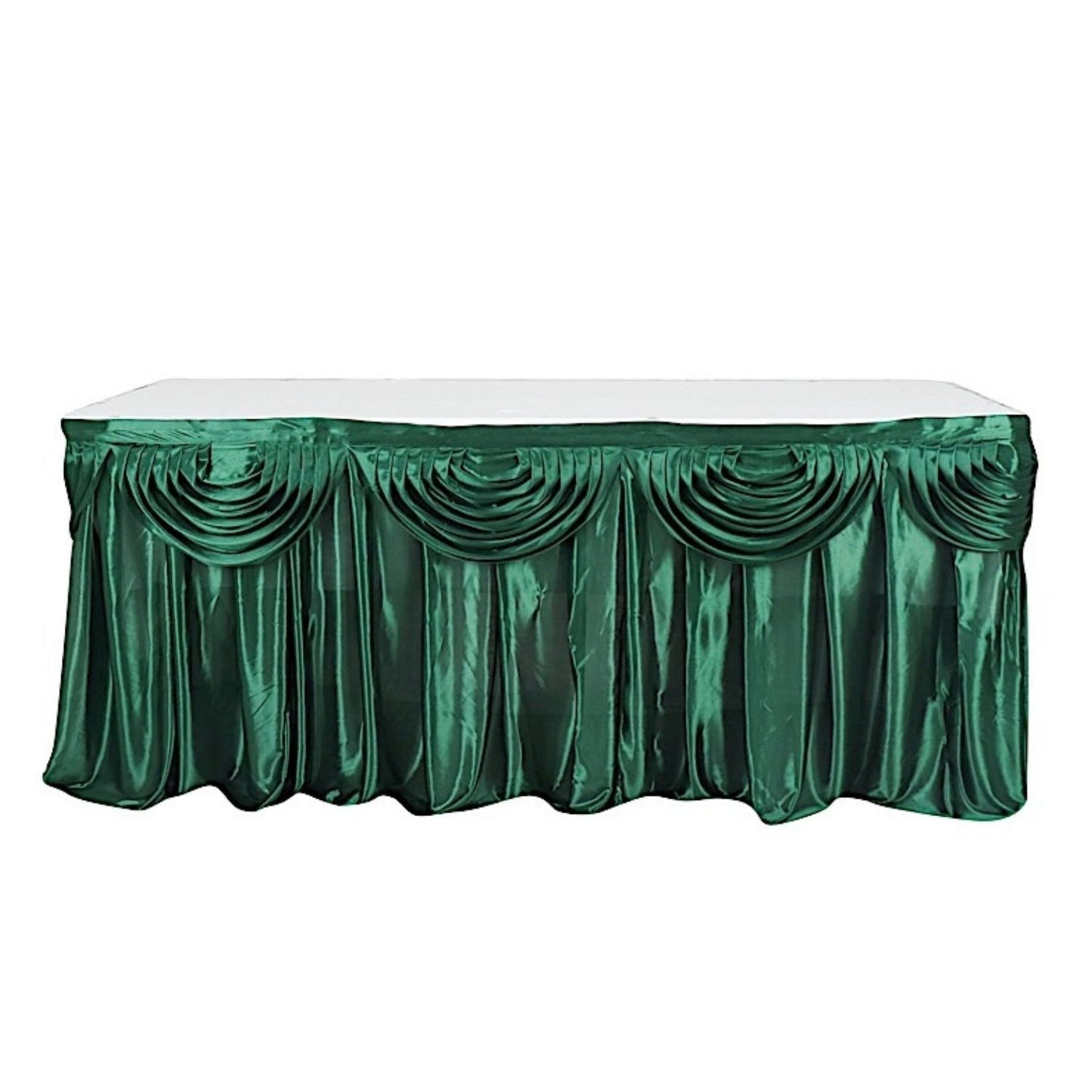 Home Collection Satin Classic Drape Table Skirt 29 Inch