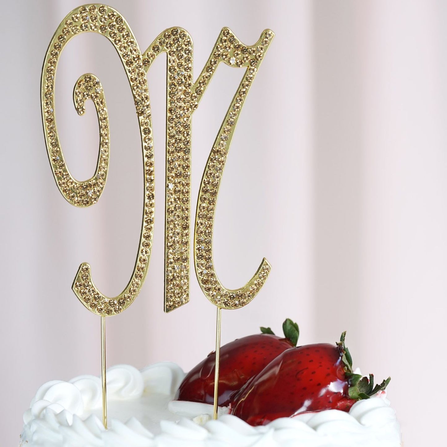 Home Collection Letter Crystal Rhinestone Cake Topper 4.5 Inch