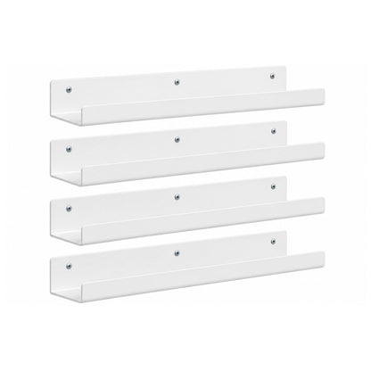 Home Collection Pack of 4 Acrylic Floating Wall Shelves for Display and Organization 15 Inch