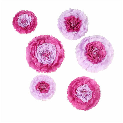 Home Collection Pack of 12 Large Carnation Paper Tissue Flowers
