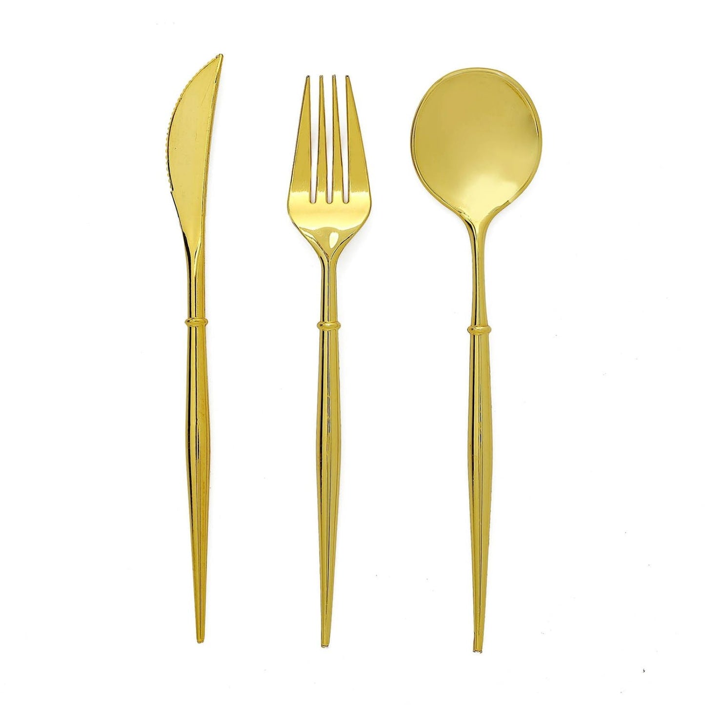 Home Collection Pack of 24 Plastic Cutlery Set Disposable Spoon Fork Knife