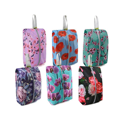 Home Collection Pack of 6 Travel Shoe Bags with Zipper and Handle