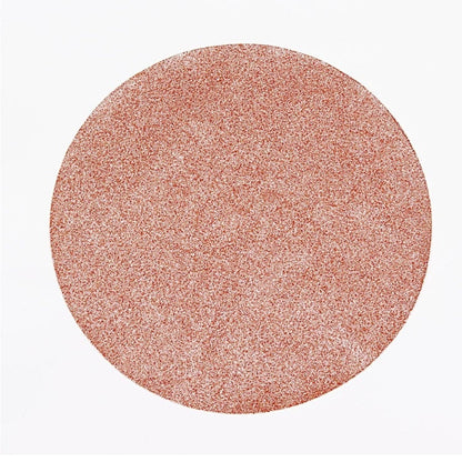 Home Collection Pack of 6 Round Glitter Faux Leather Placemats 13 Inch