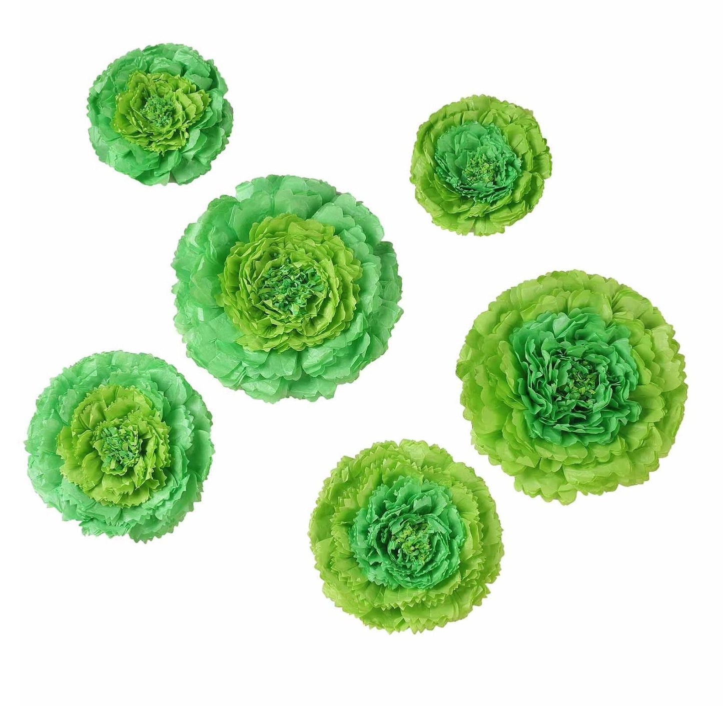 Home Collection Pack of 12 Large Carnation Paper Tissue Flowers
