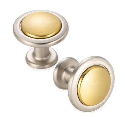 Home Collection Pack of 10 Round Cabinet Knobs Single-Hole Drawer Pulls for Kitchen