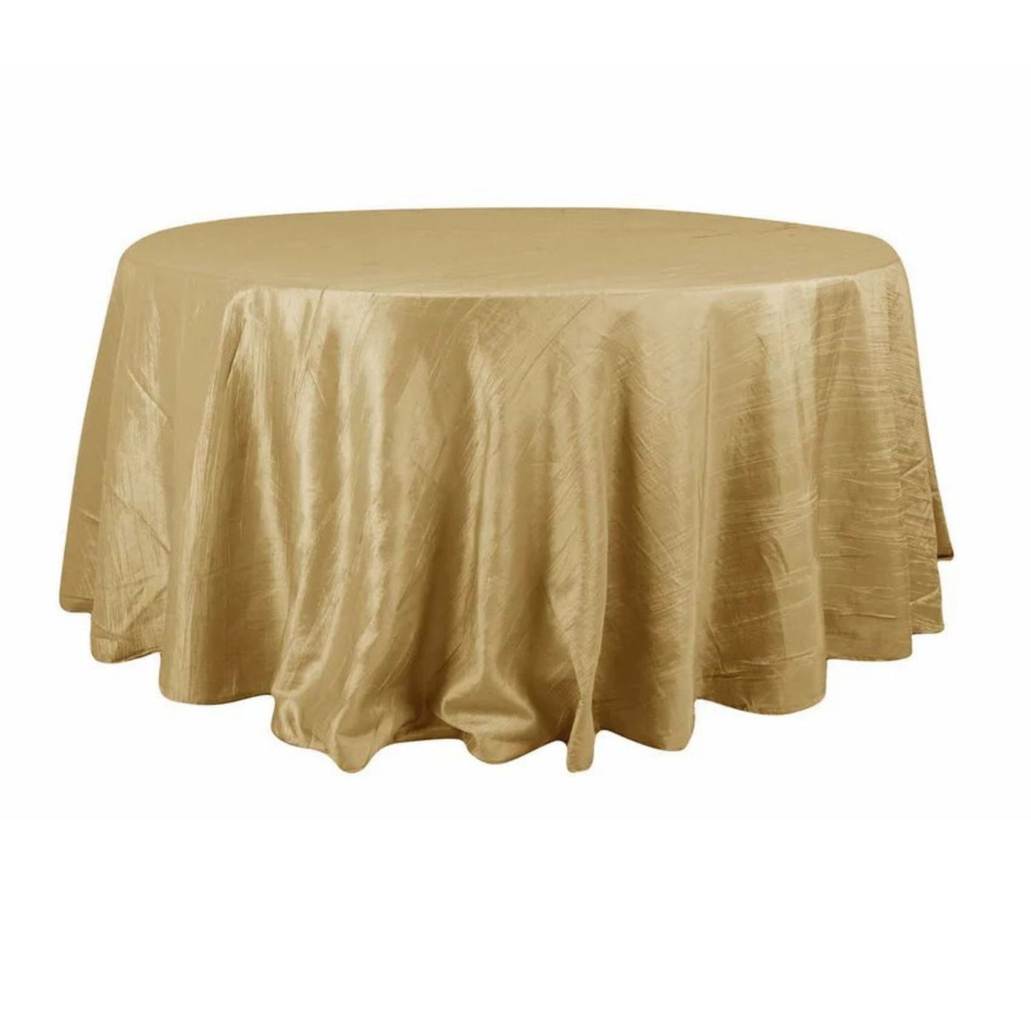Home Collection Round Crinkled Taffeta Tablecloth 132"