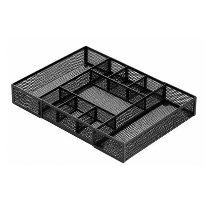 Home Collection Expandable Mesh Desk Drawer Organizer Tray with 10 Adjustable Compartments