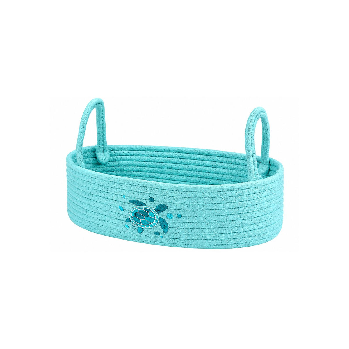 Home Collection Cotton Rope Woven Bathroom Storage Basket with Handle 13 Inch