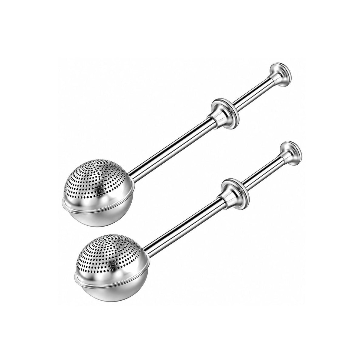 Home Collection Stainless Steel Powdered Sugar Shaker Duster with Spring Handle