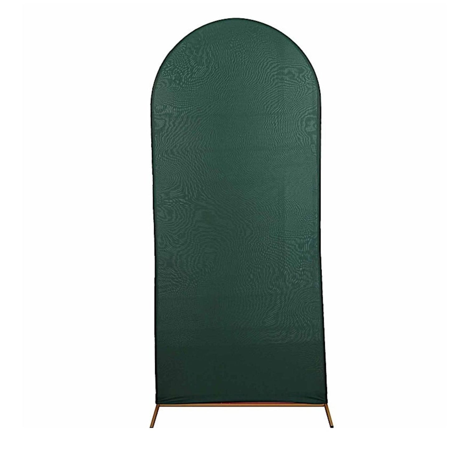 Home Collection Matte Fitted Spandex Round Top Wedding Arch Backdrop Stand Cover 6 ft