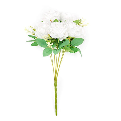 Home Collection 2 Bushes Artificial Silk Rose Flowers 18"