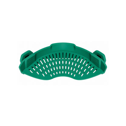 Home Collection Clip-On Silicone Pasta Strainer 8.86x3.55 inch Space-Saving Kitchen Colander