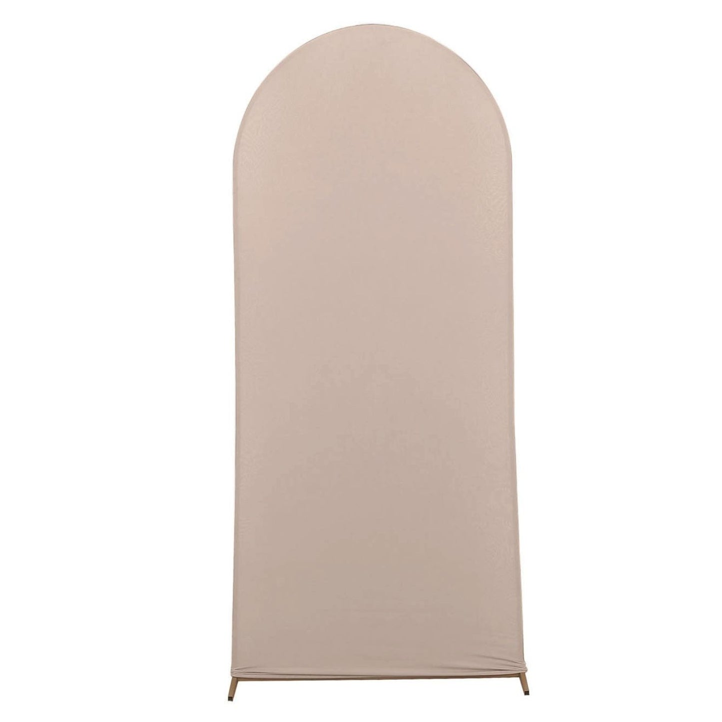Home Collection Matte Fitted Spandex Round Top Wedding Arch Backdrop Stand Cover 6 ft
