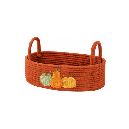Home Collection Cotton Rope Woven Bathroom Storage Basket with Handle 13 Inch