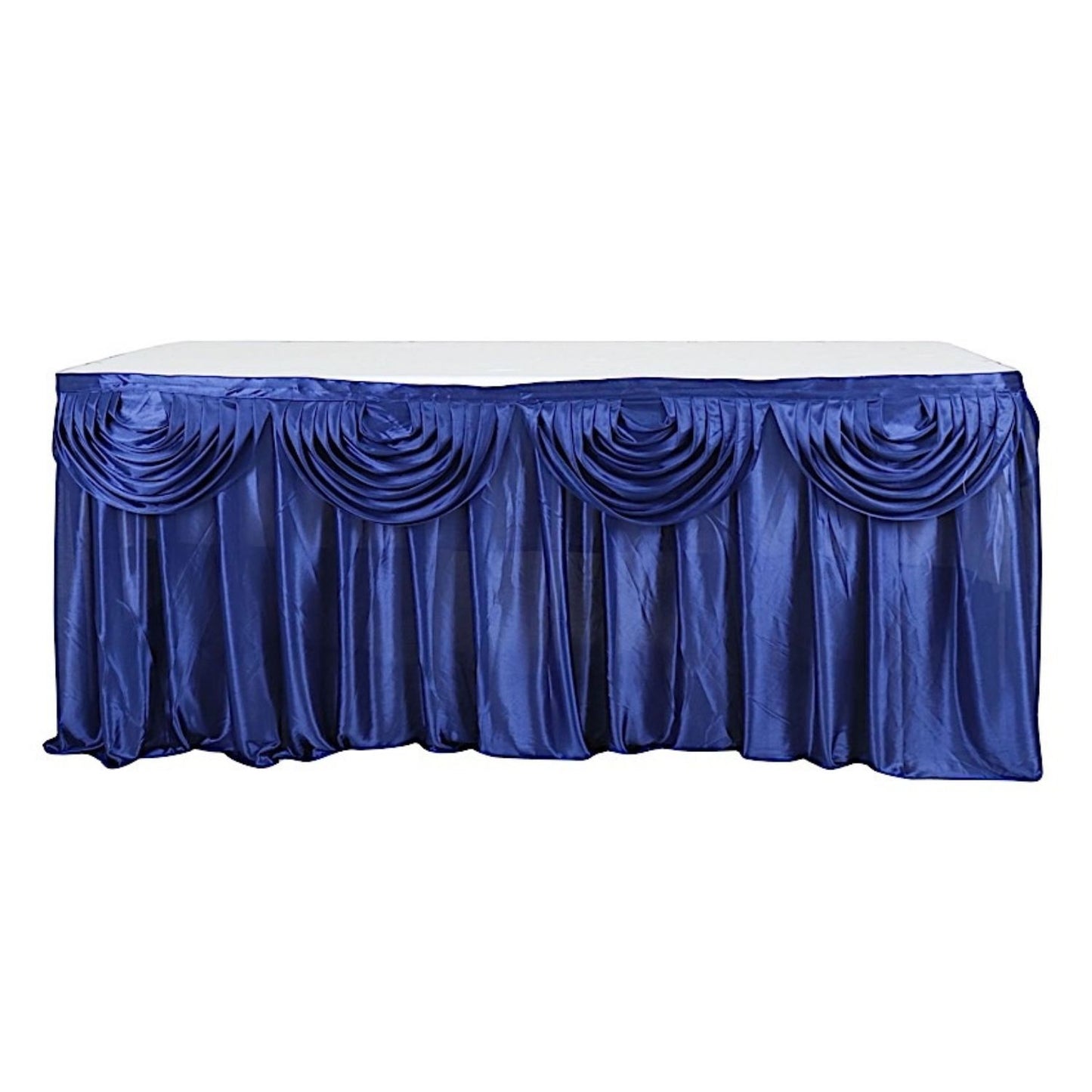 Home Collection Satin Classic Drape Table Skirt 29 Inch