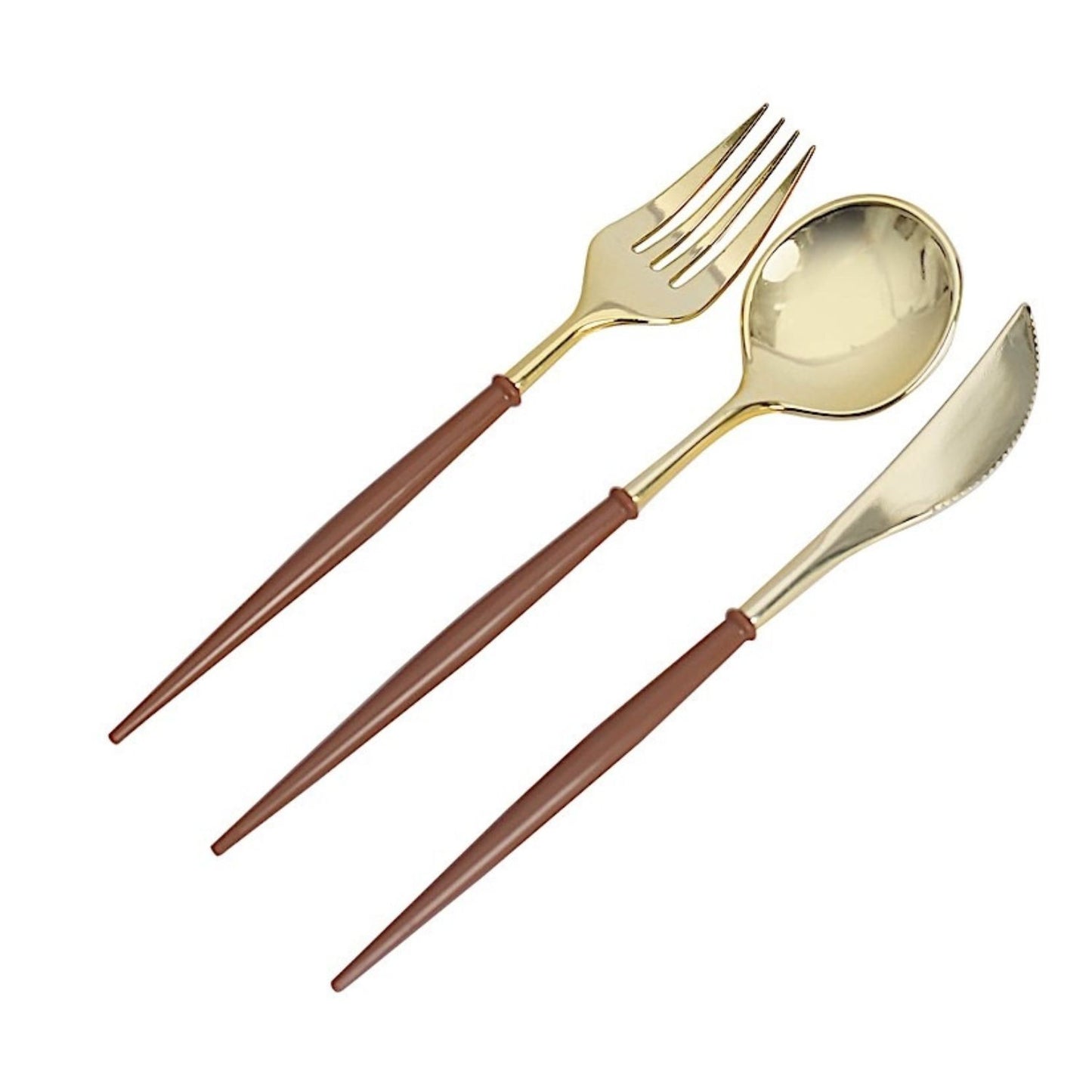 Home Collection Pack of 24 Plastic Cutlery Set Disposable Spoon Fork Knife