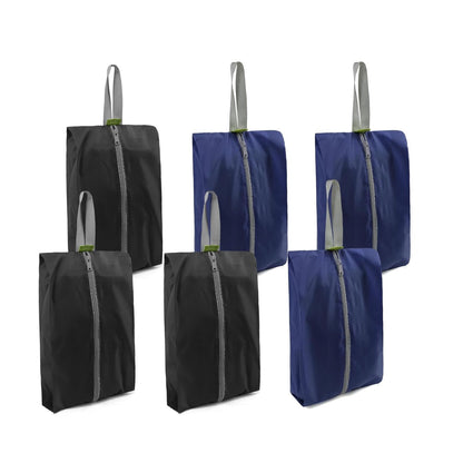 Home Collection Pack of 6 Travel Shoe Bags with Zipper and Handle