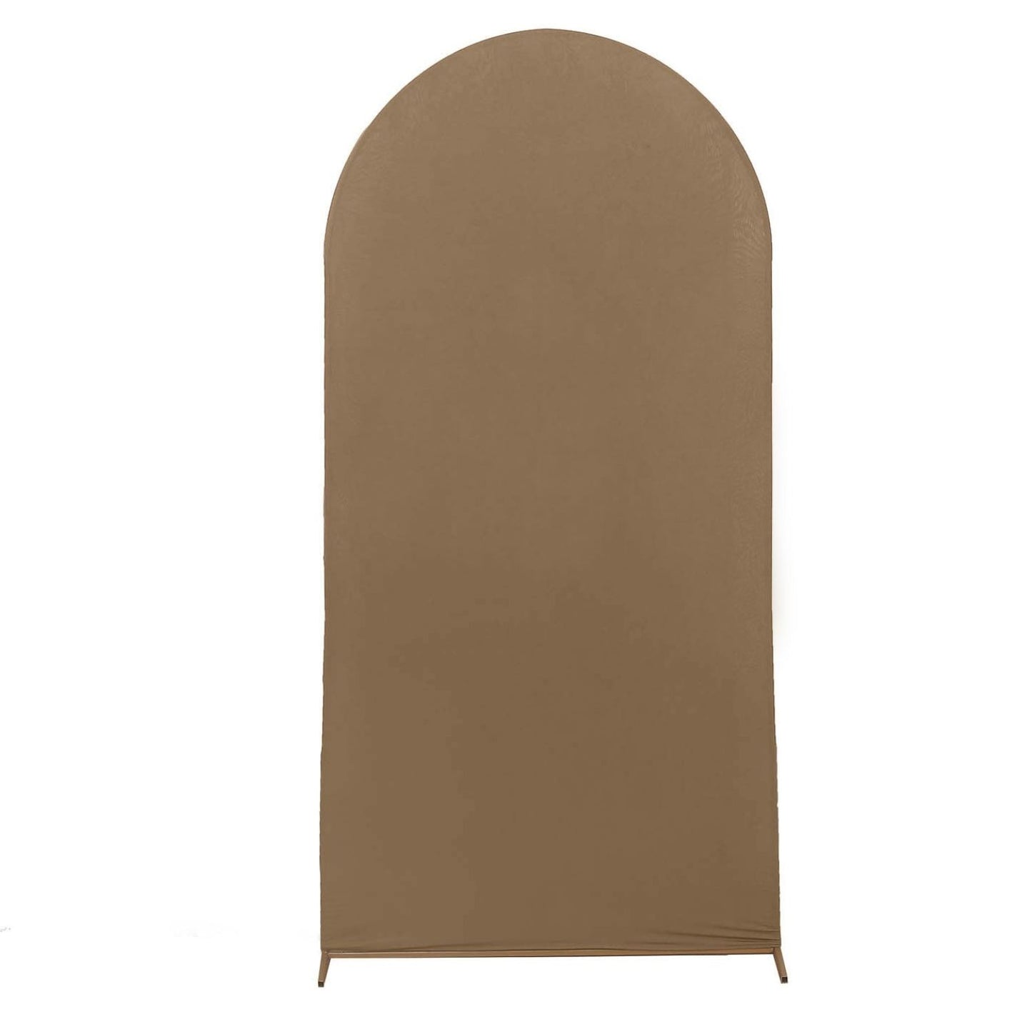 Home Collection Matte Fitted Spandex Round Top Wedding Arch Backdrop Stand Cover 6 ft