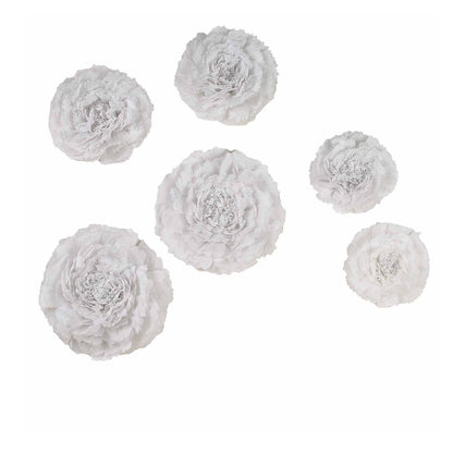 Home Collection Pack of 12 Large Carnation Paper Tissue Flowers
