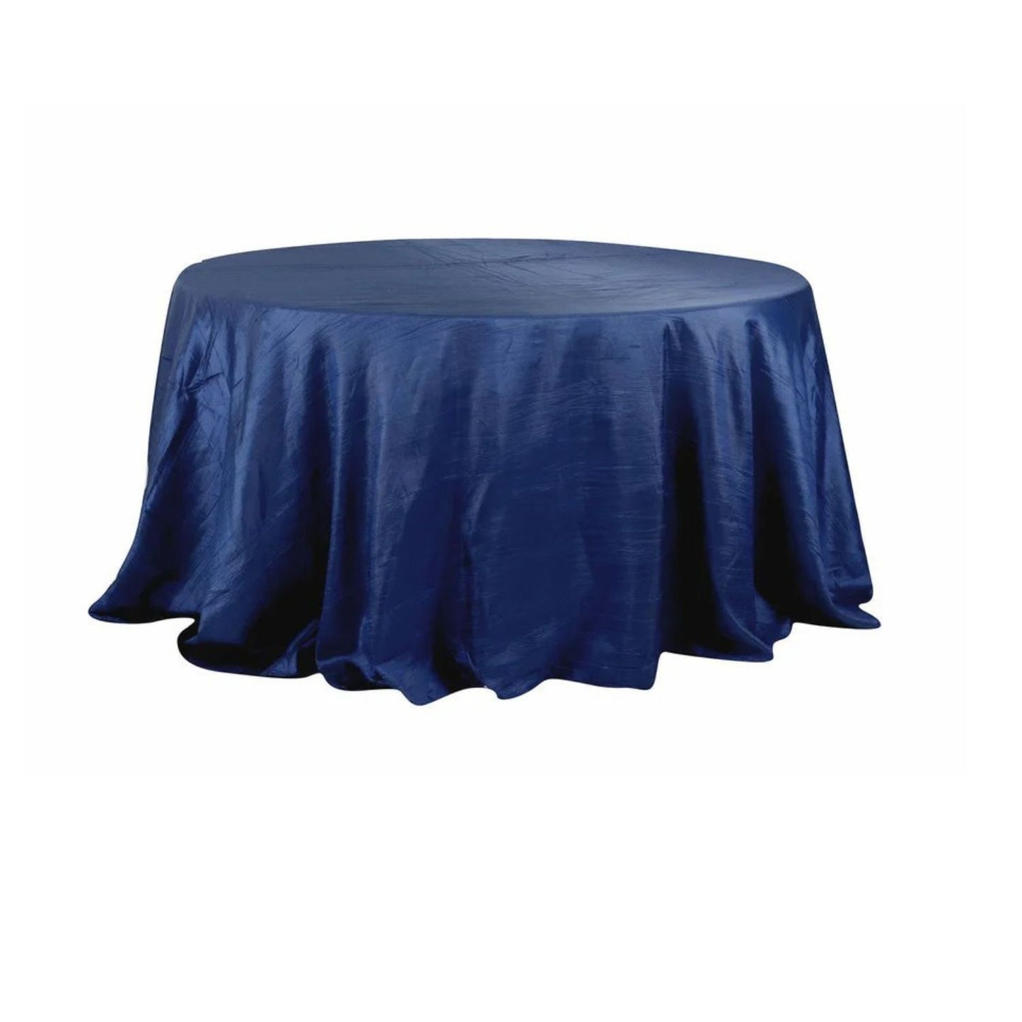 Home Collection Round Crinkled Taffeta Tablecloth 132"