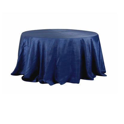 Home Collection Round Crinkled Taffeta Tablecloth 132"