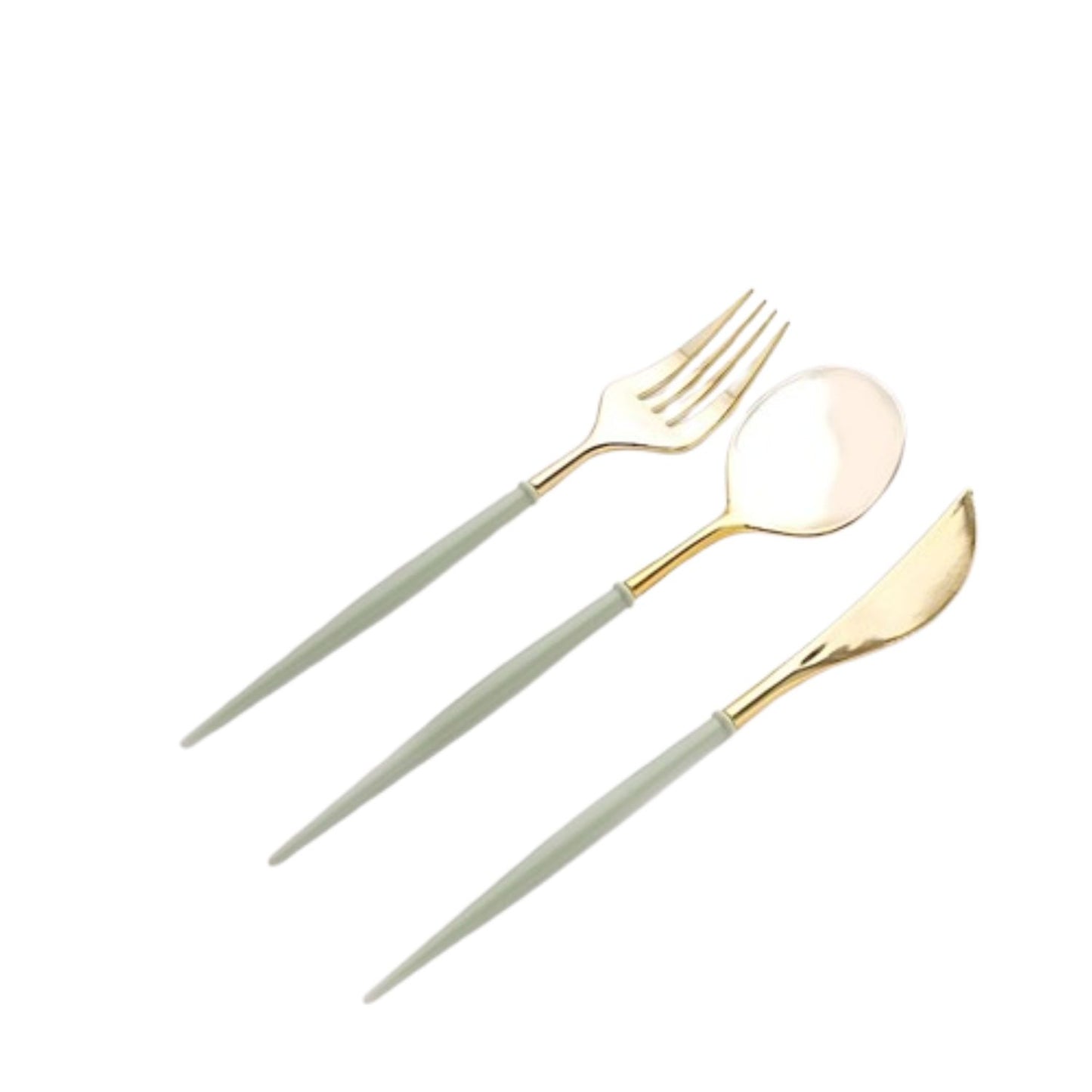 Home Collection Pack of 24 Plastic Cutlery Set Disposable Spoon Fork Knife