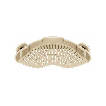 Home Collection Clip-On Silicone Pasta Strainer 8.86x3.55 inch Space-Saving Kitchen Colander
