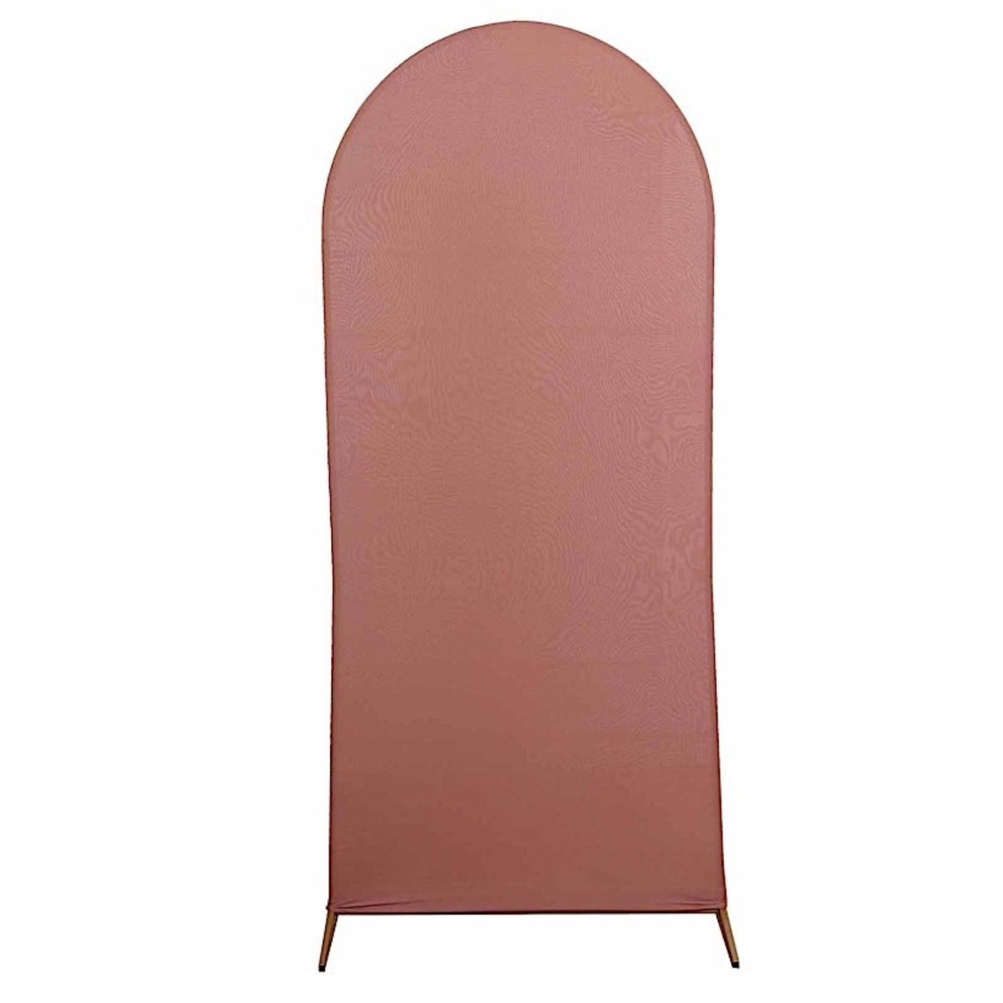 Home Collection Matte Fitted Spandex Round Top Wedding Arch Backdrop Stand Cover 6 ft