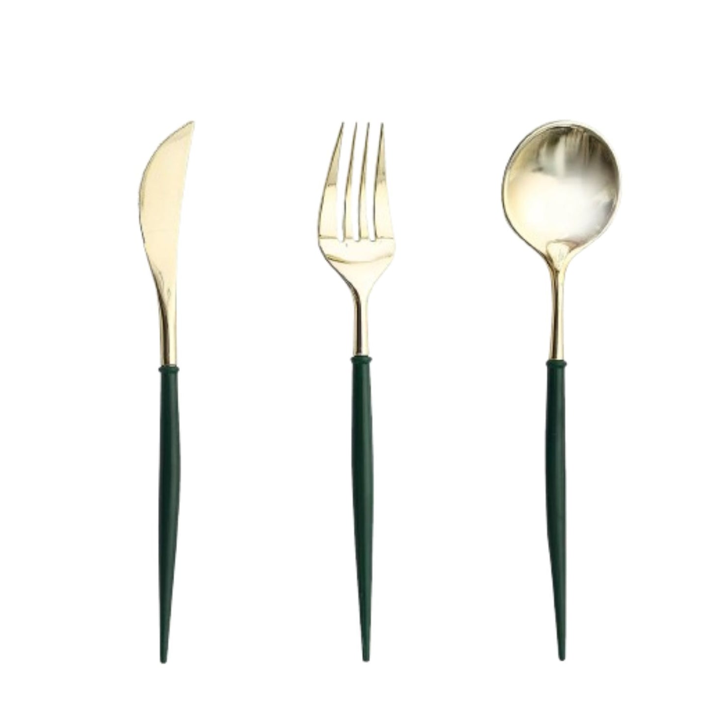 Home Collection Pack of 24 Plastic Cutlery Set Disposable Spoon Fork Knife