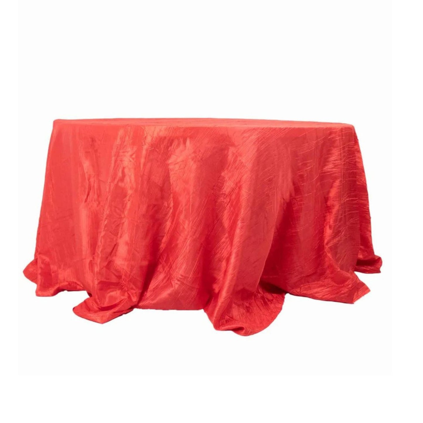 Home Collection Round Crinkled Taffeta Tablecloth 132"