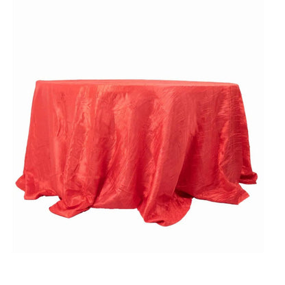 Home Collection Round Crinkled Taffeta Tablecloth 132"