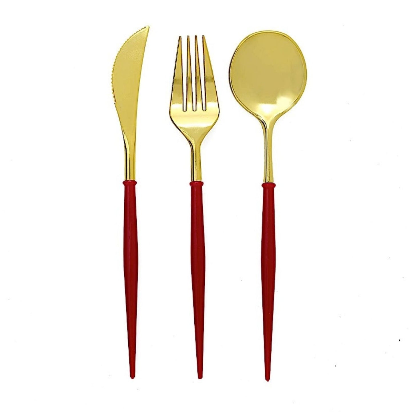 Home Collection Pack of 24 Plastic Cutlery Set Disposable Spoon Fork Knife